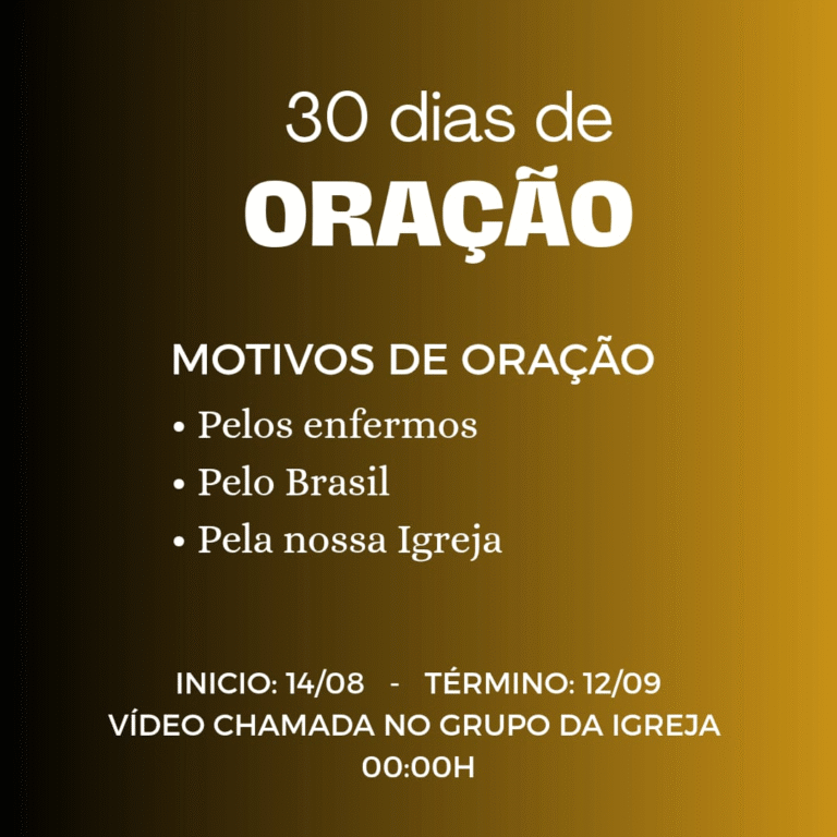 30 Dias de Oração – Unidos em Fé