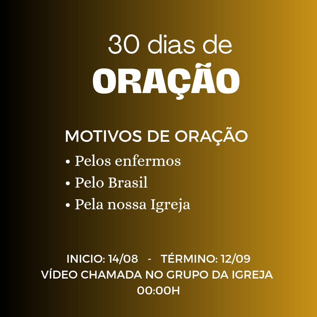 30 Dias de Oração – Unidos em Fé